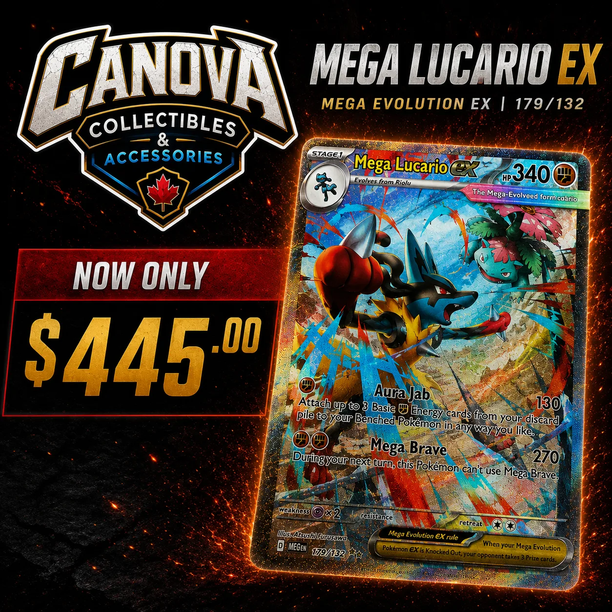 Mega Lucario Ex - MEG 179/132